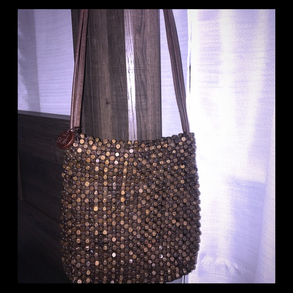 the sak wood bead purse